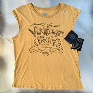 Harley-Davidson 2015 Mustard Yellow “Vintage Iron” Sleeveless Muscle T-Shirt